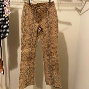 Vintage Leather Snake Skin Pants